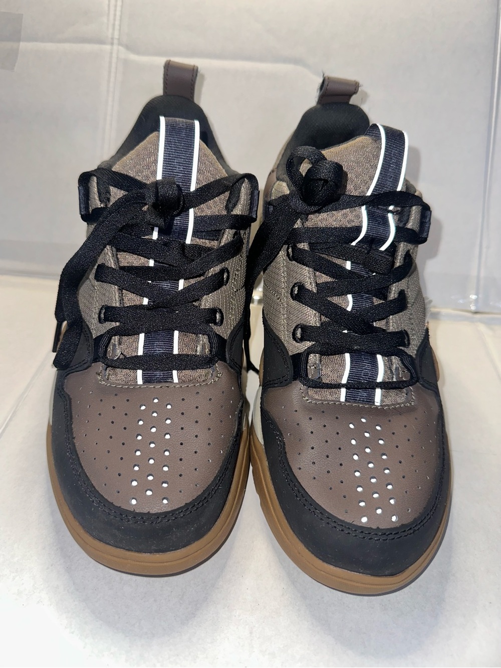 Columbia Lanrdoamer Trailrider Sneakers Mens Size 7.5 Tan Leather Hiking Shoes
